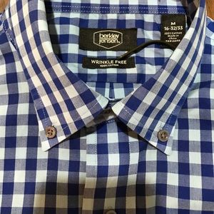Berkley Jensen Men’s Plaid Long Sleeve Shirt M 16